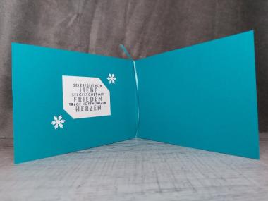Grußkarte Weihnachten Schneemann handgemacht